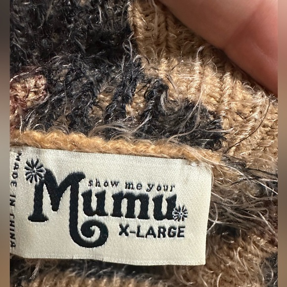 SHOW ME YOUR MUMU WOMEN'S CHEETAH FEVER SWEATER SIZE XL - Picture 2 of 12